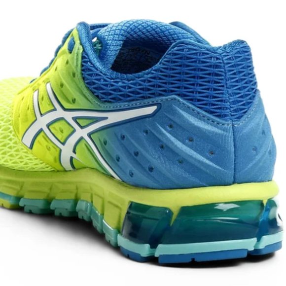 Asics GEL-Quantum 180 Performance Running Shoe, 8.5, Safety Yellow and Blue - Picture 4 of 11